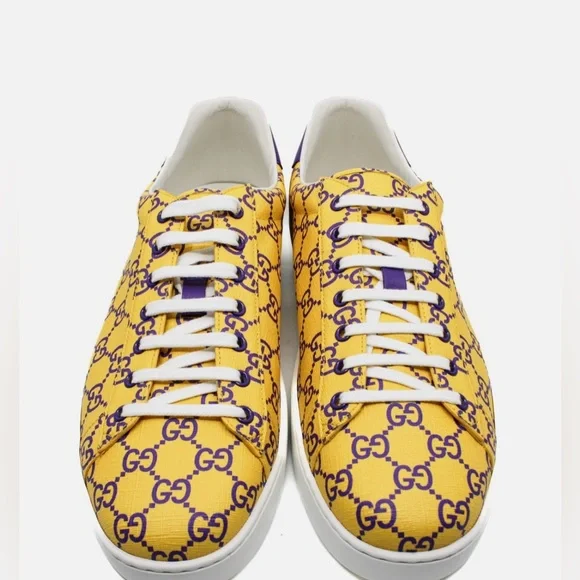💎 Gucci Sneakers Ace Purple/Yellow Supreme Joy USA size MEN 10 GUCCI , 10.5 US.